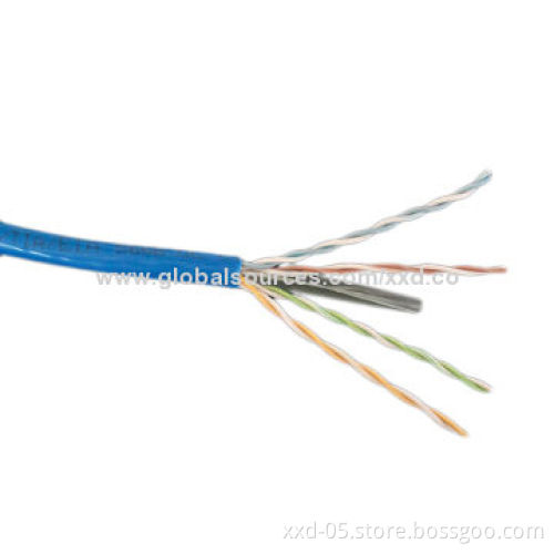 Cat6 UTP 26AWG Solid CCA LAN Cable for Ethernet 305m with Blue PVC Jacket